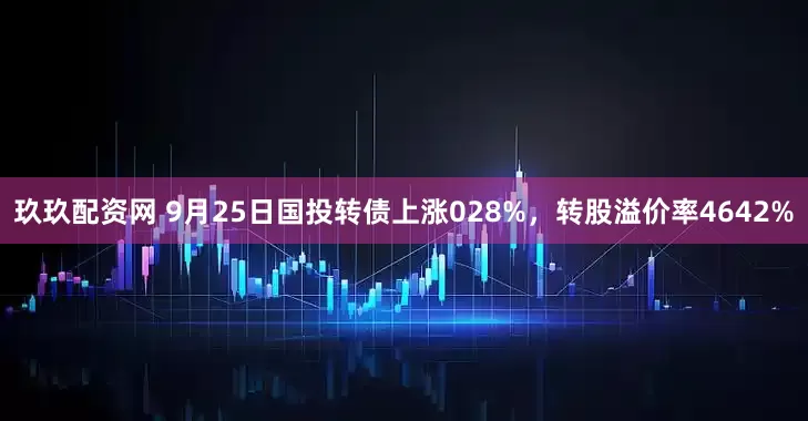 玖玖配资网 9月25日国投转债上涨028%，转股溢价率4642%